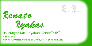 renato nyakas business card